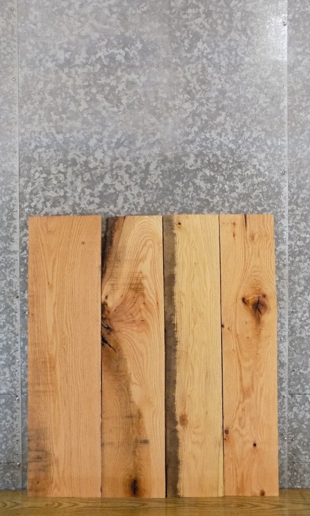 4- Rustic Red Oak Kiln Dried Lumber Pack/Wood Shelf Slabs 5735-5738
