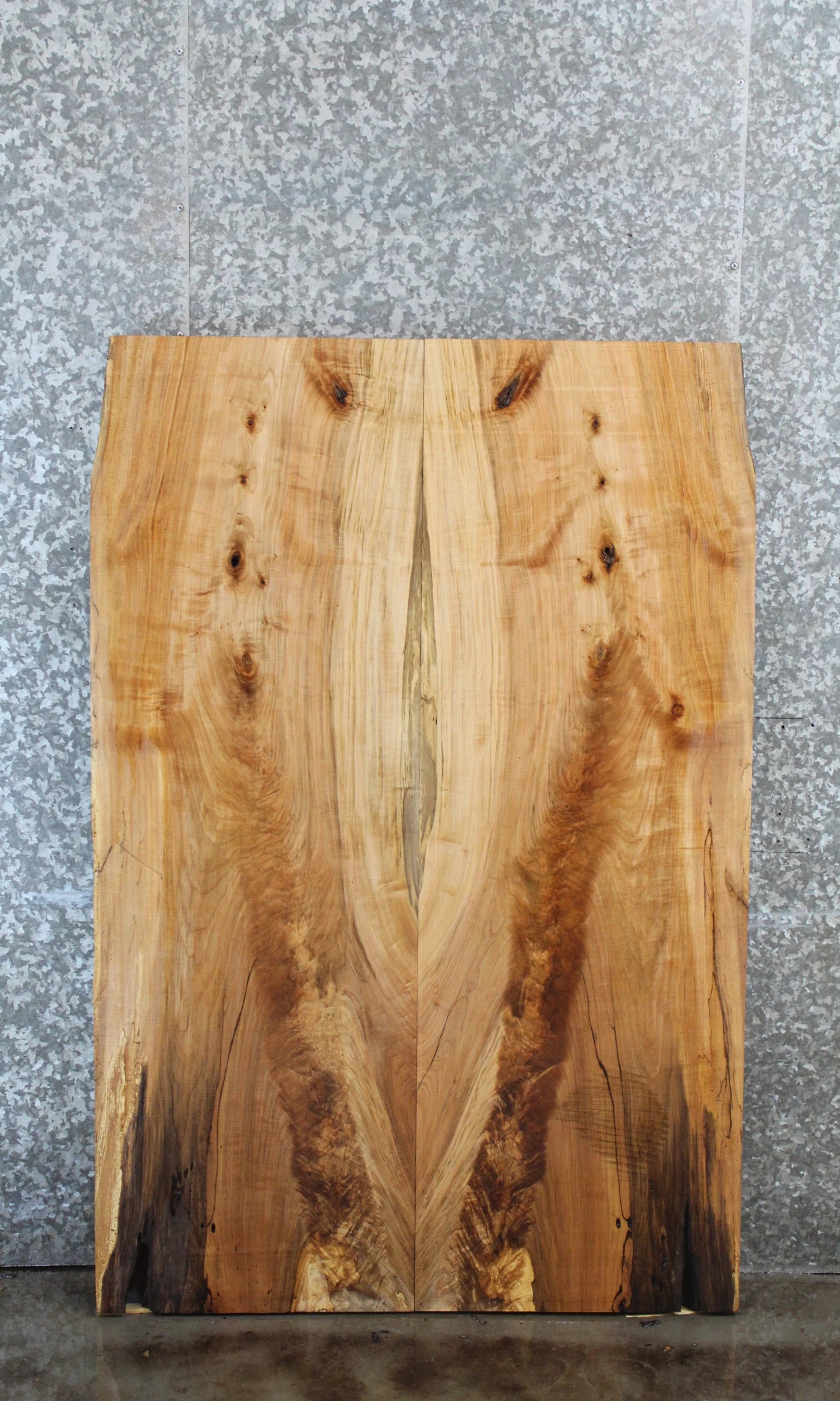 2- Maple Partial Natural Edge Dining Table Top, Kitchen Table 39160-39161