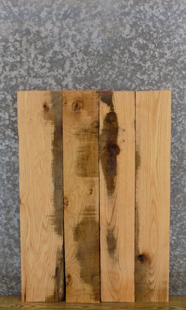 4- Kiln Dried Lumber Pack/Red Oak Salvaged Wood Shelf Slabs 5761-5764
