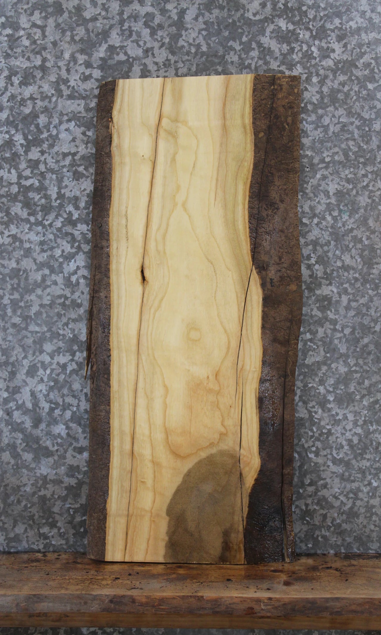 Rustic Natural Edge Ash End Table Slab 577