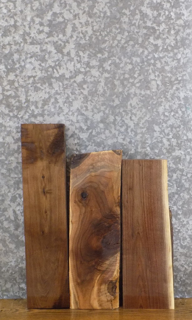 3- Kiln Dried Black Walnut Salvaged Craft Pack/Lumber Boards 5871