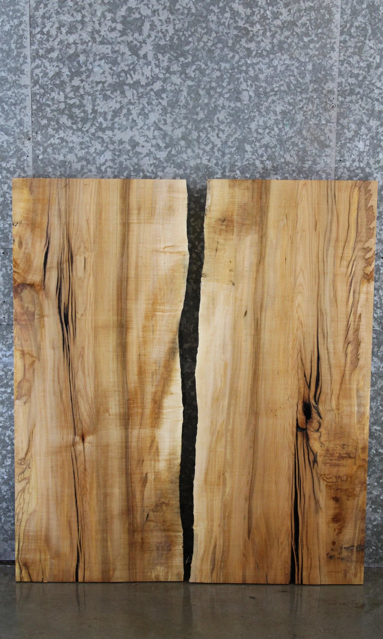 2- Hard Maple Live Edge Table Top, Shelf Slabs 591,599