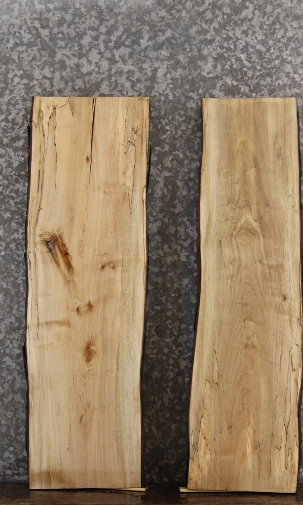 2- Live Edge Maple Epoxy River Table/ Dining Room Table Top 592-593