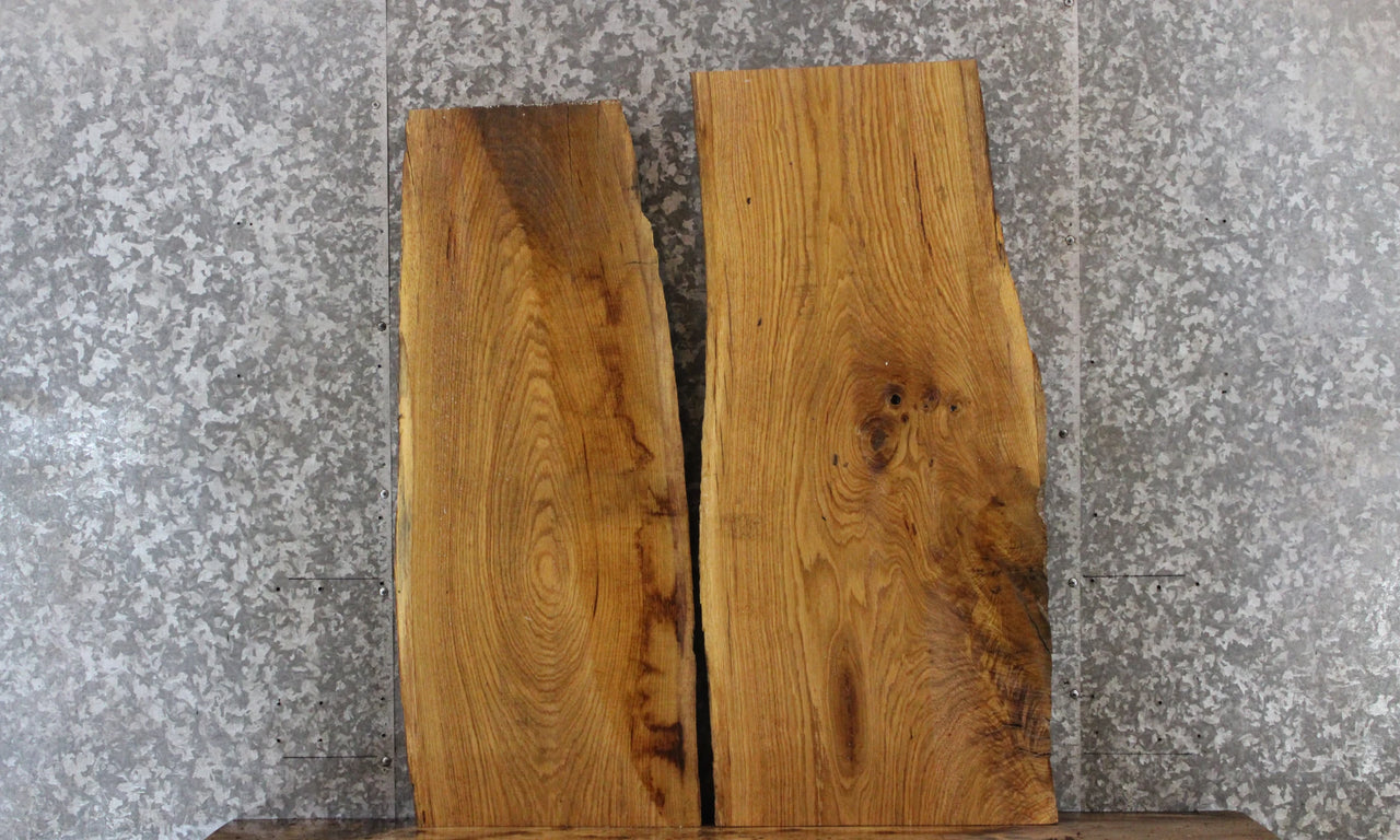 2- Live Edge Ash Side Table Tops/Wall Shelves 615-616