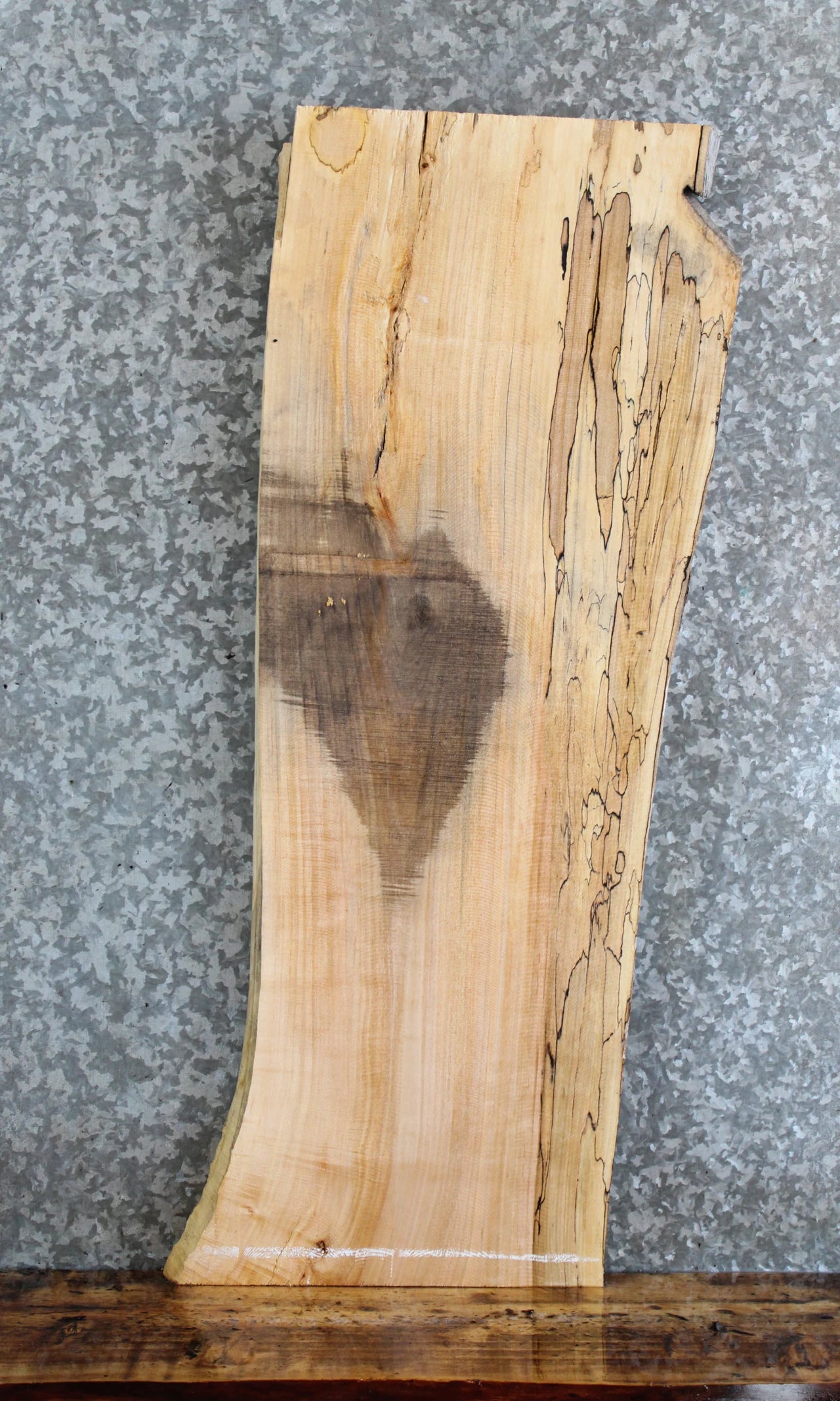Live Edge Spalted Maple Wall Shelf/Side Table Top 633