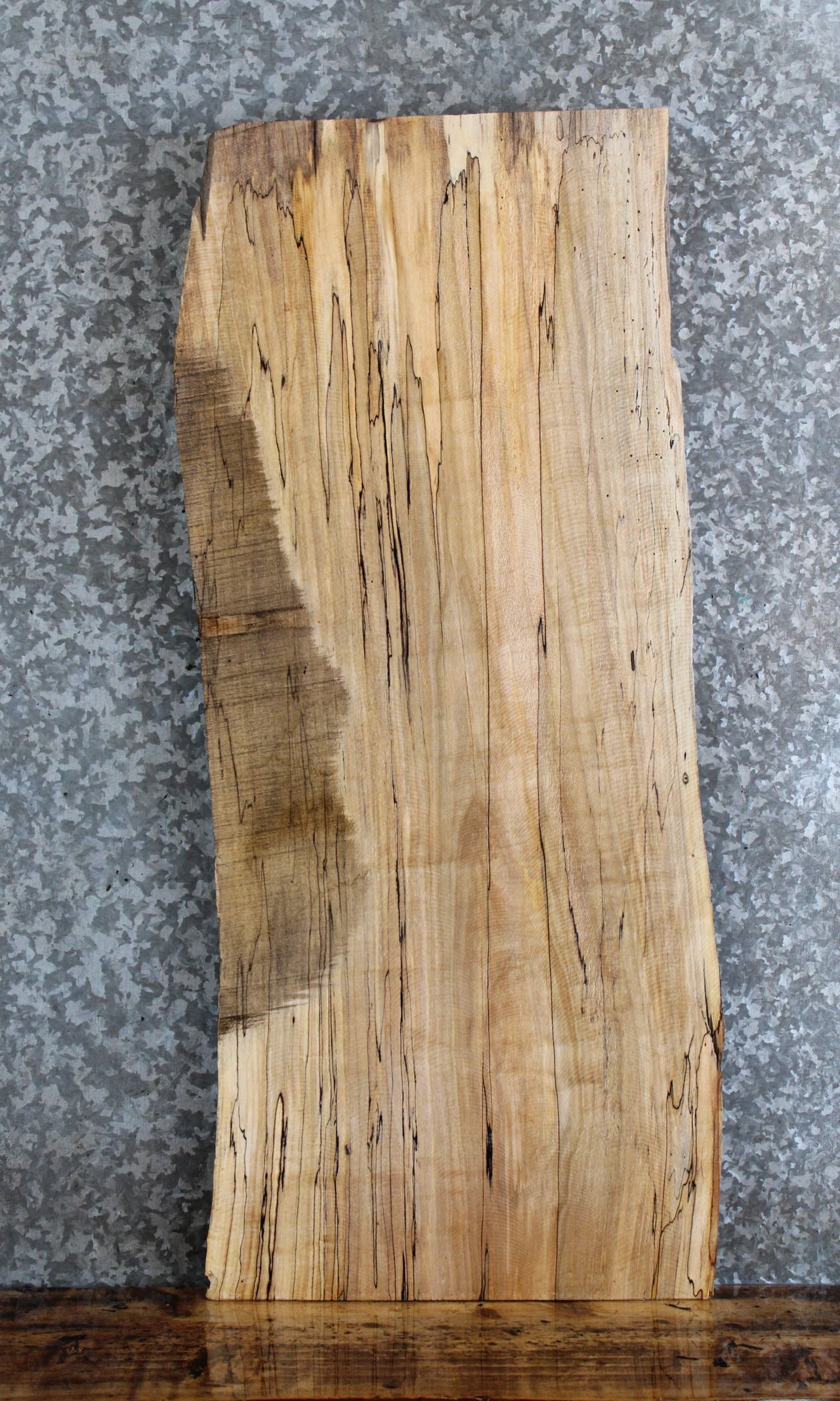 Live Edge Spalted Maple Side Table Top/Wall Shelf Slab 634
