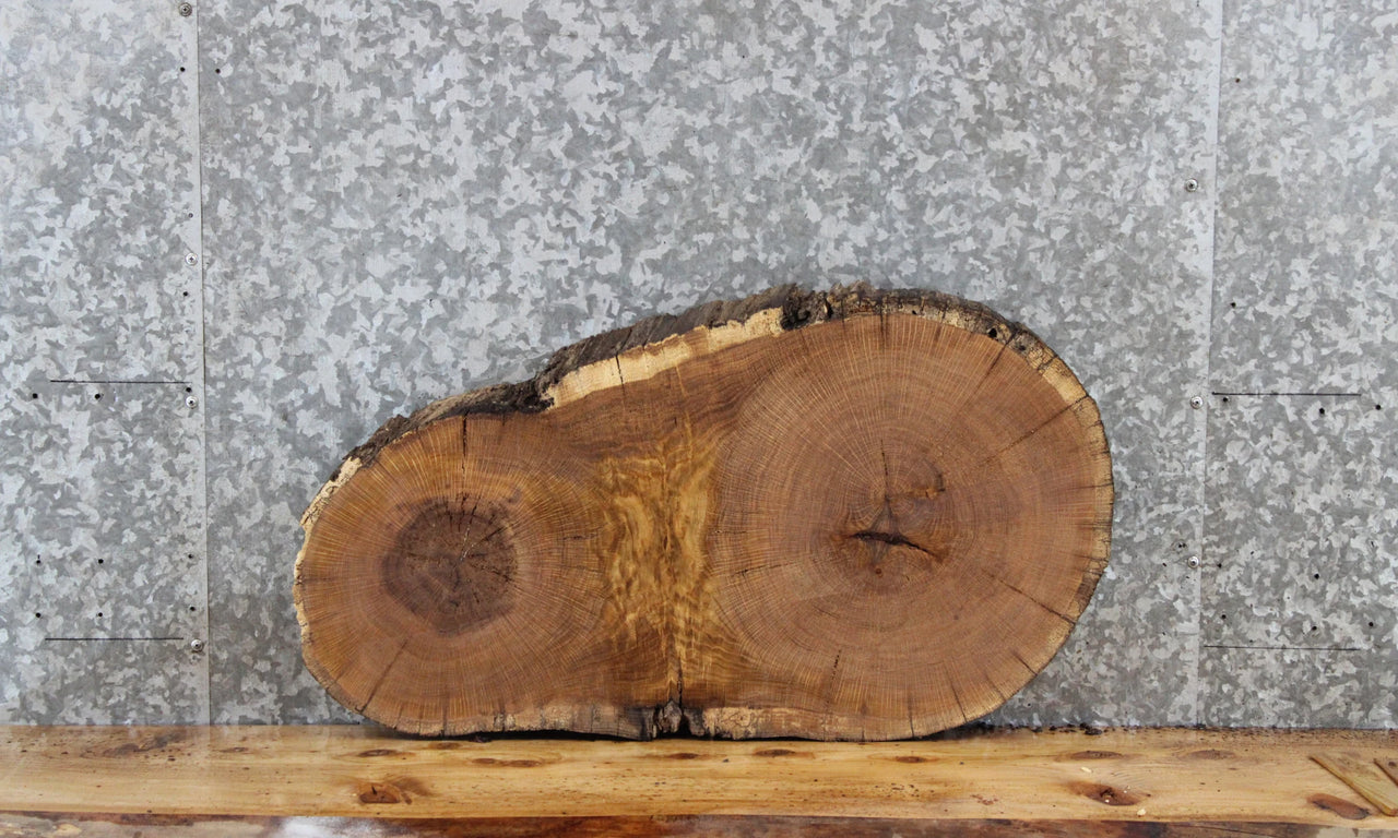 White Oak Live Edge Oval Slab, Wood Table Top 6424
