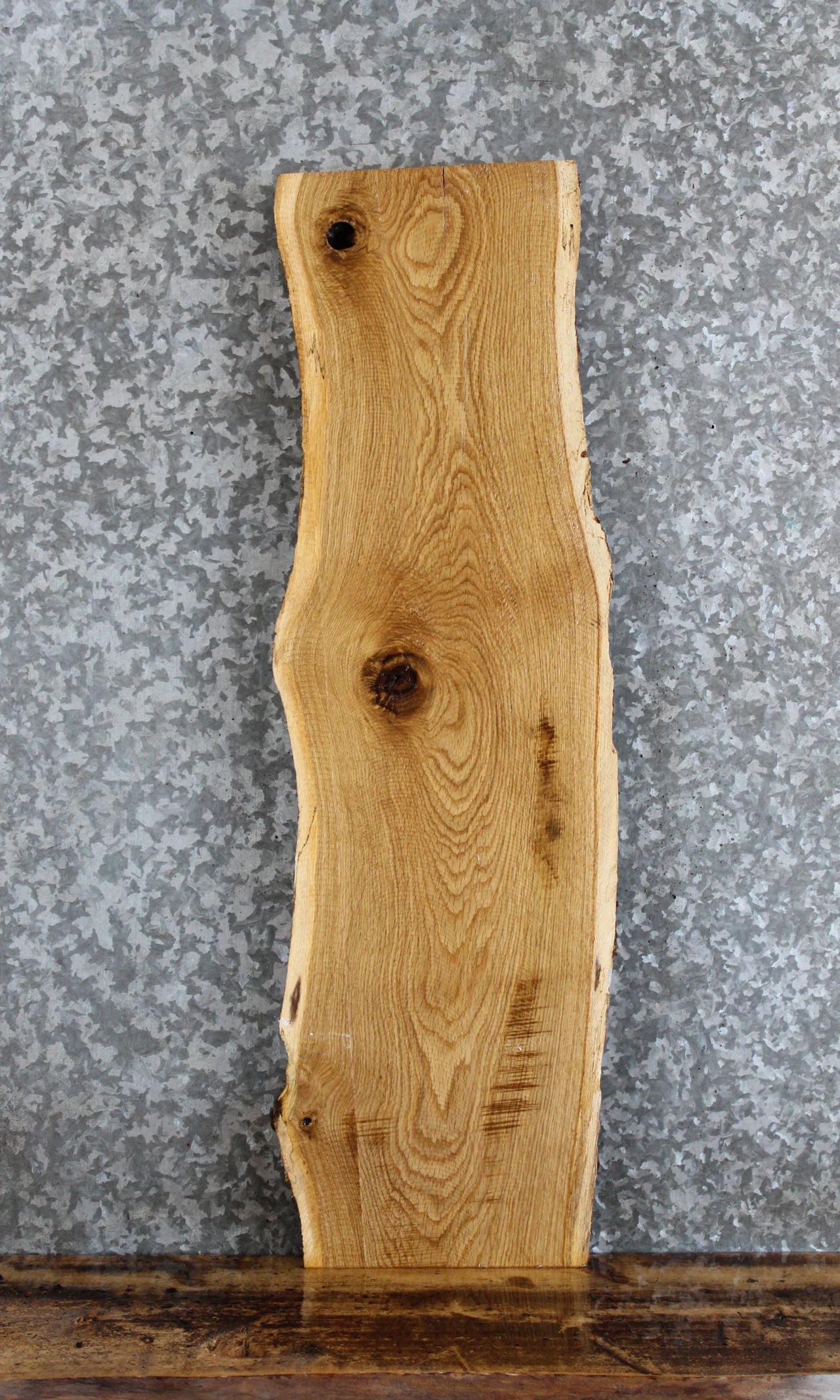 Live Edge White Oak Side Table Top/Taxidermy Mount Slab 647