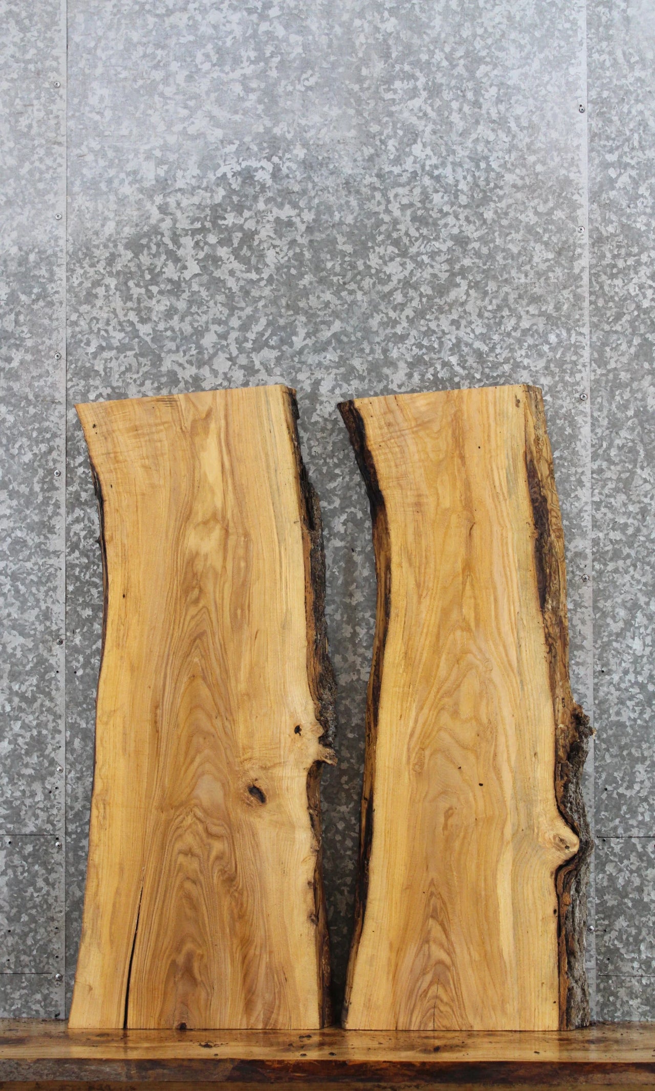 2- Live Edge Ash Coffee/Sofa Table Tops 676-677