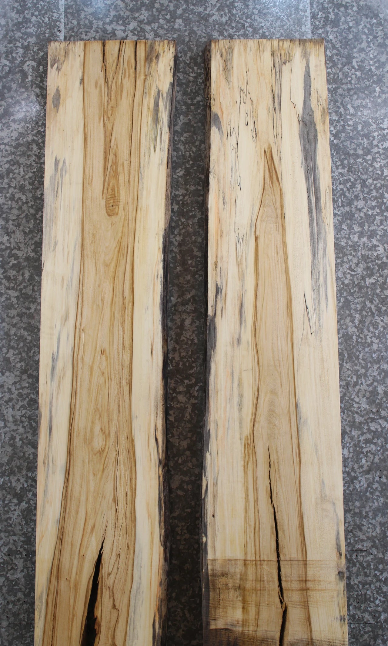 2- Live Edge Spalted Maple Dining Table Top Slabs, Epoxy Project 69-70
