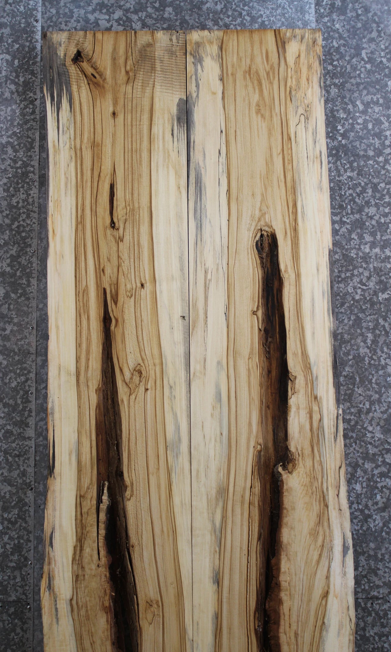 2- Live Edge Spalted Maple Dining Table Top Slabs, Epoxy Project 69-70