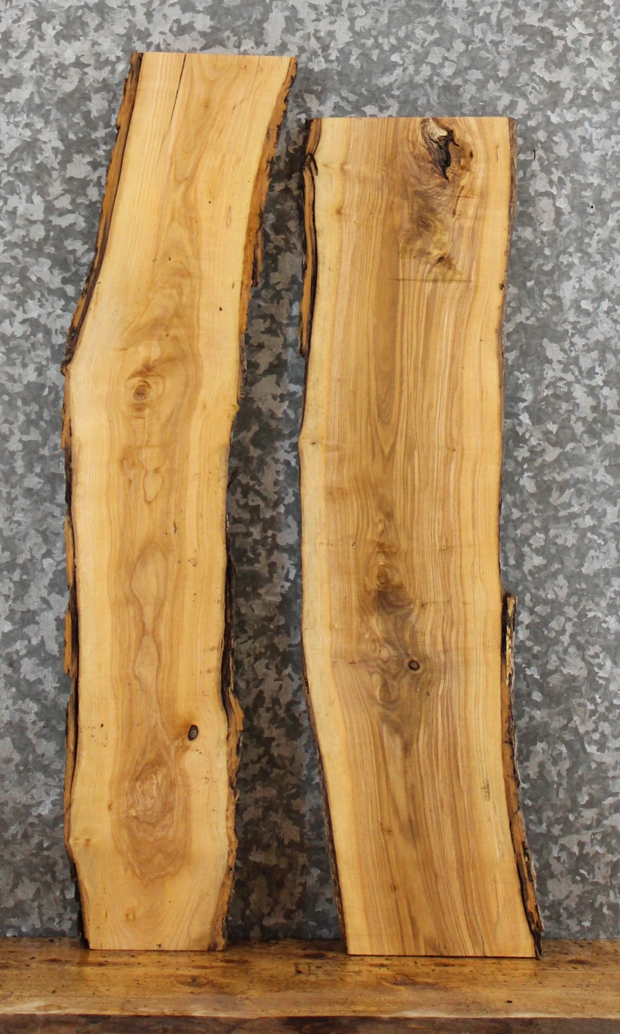 2- Live Edge Ash Charcuterie Boards, Natural Edge Slabs 699-700