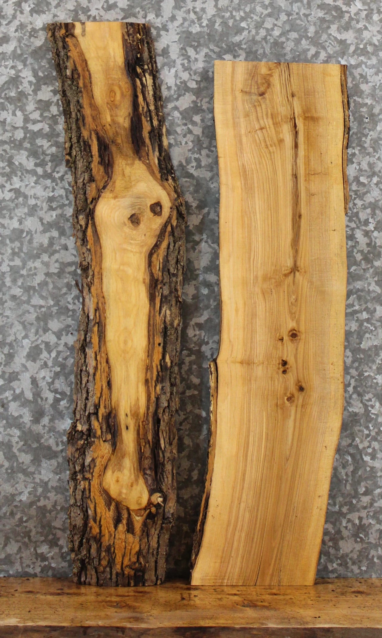 2- Live Edge Ash Charcuterie Boards, Natural Edge Slabs 699-700