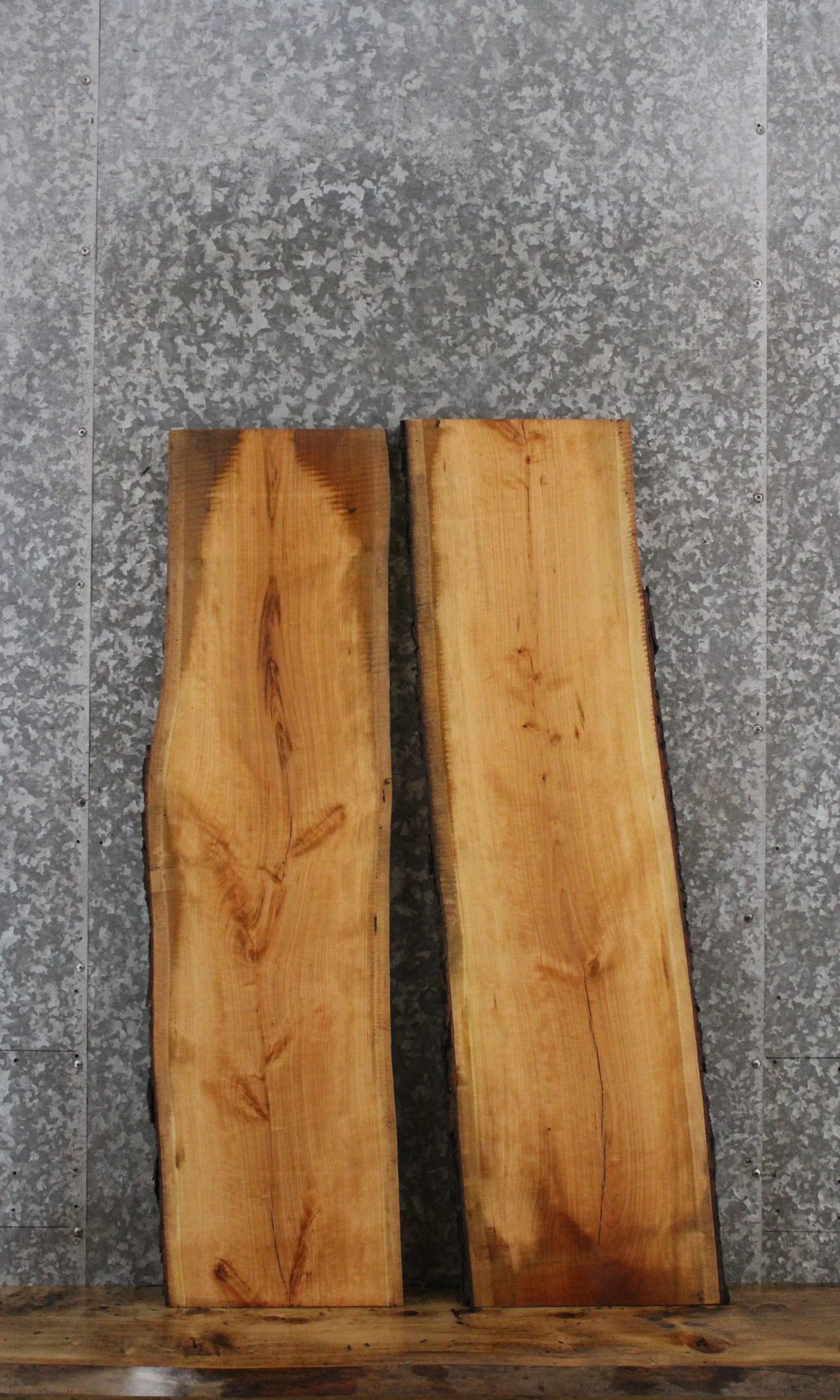 2- Cherry Live Edge Charcuterie/Shelf Slabs 699-700