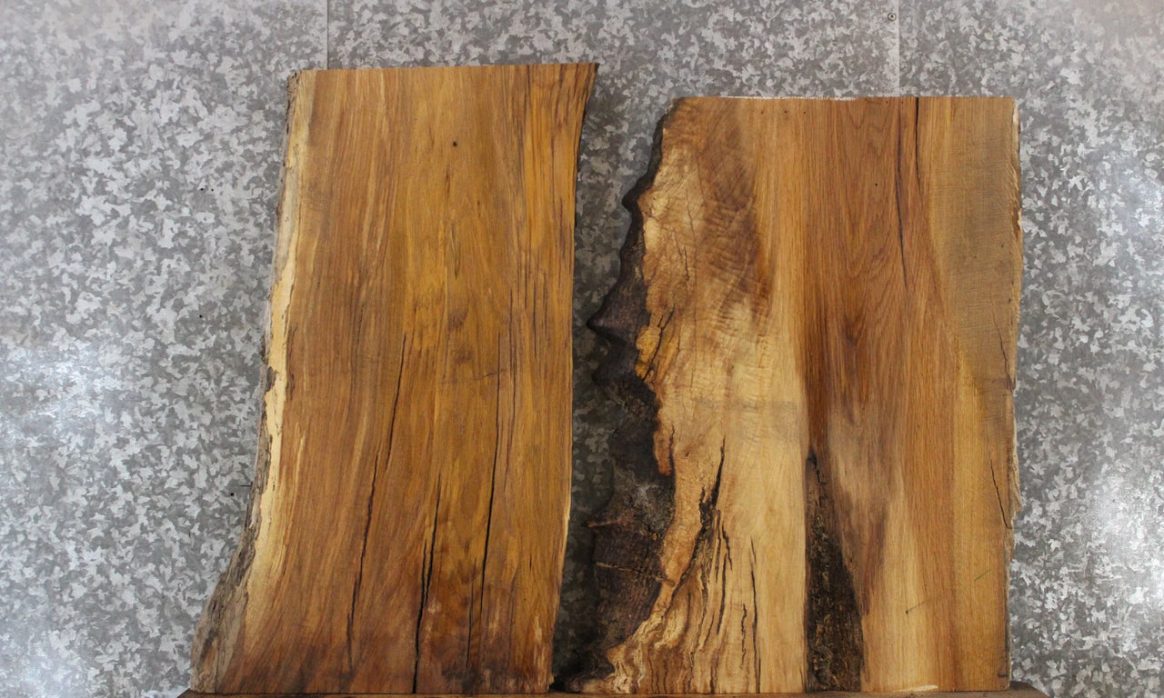 2- Live Edge Oak Side Table Top 711-712