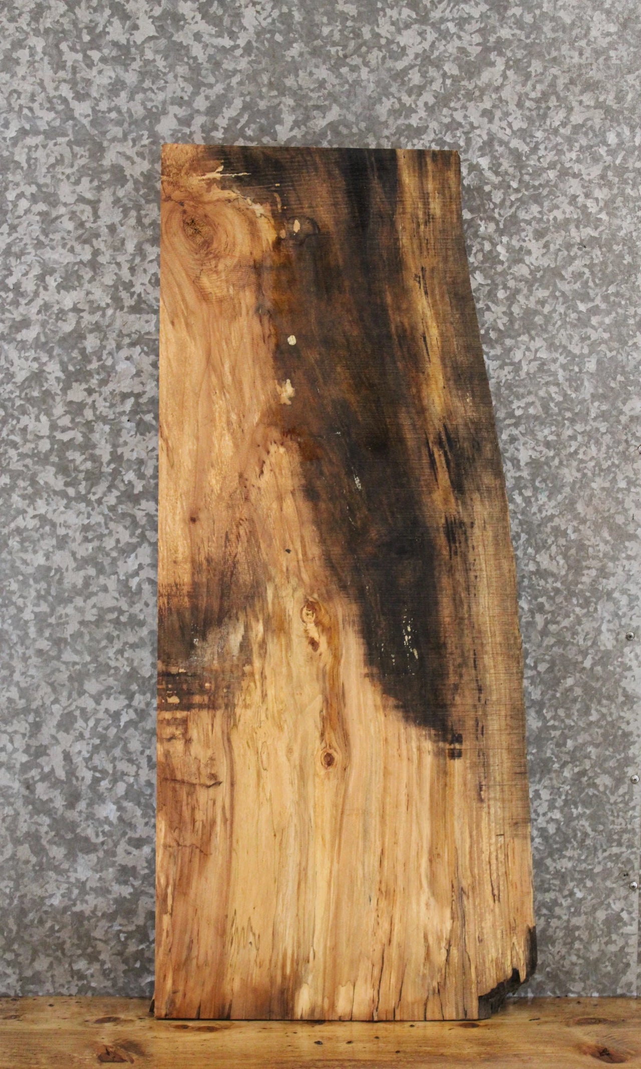 Spalted Maple Live Edge Wood Office Desk/Shelf Slab 747
