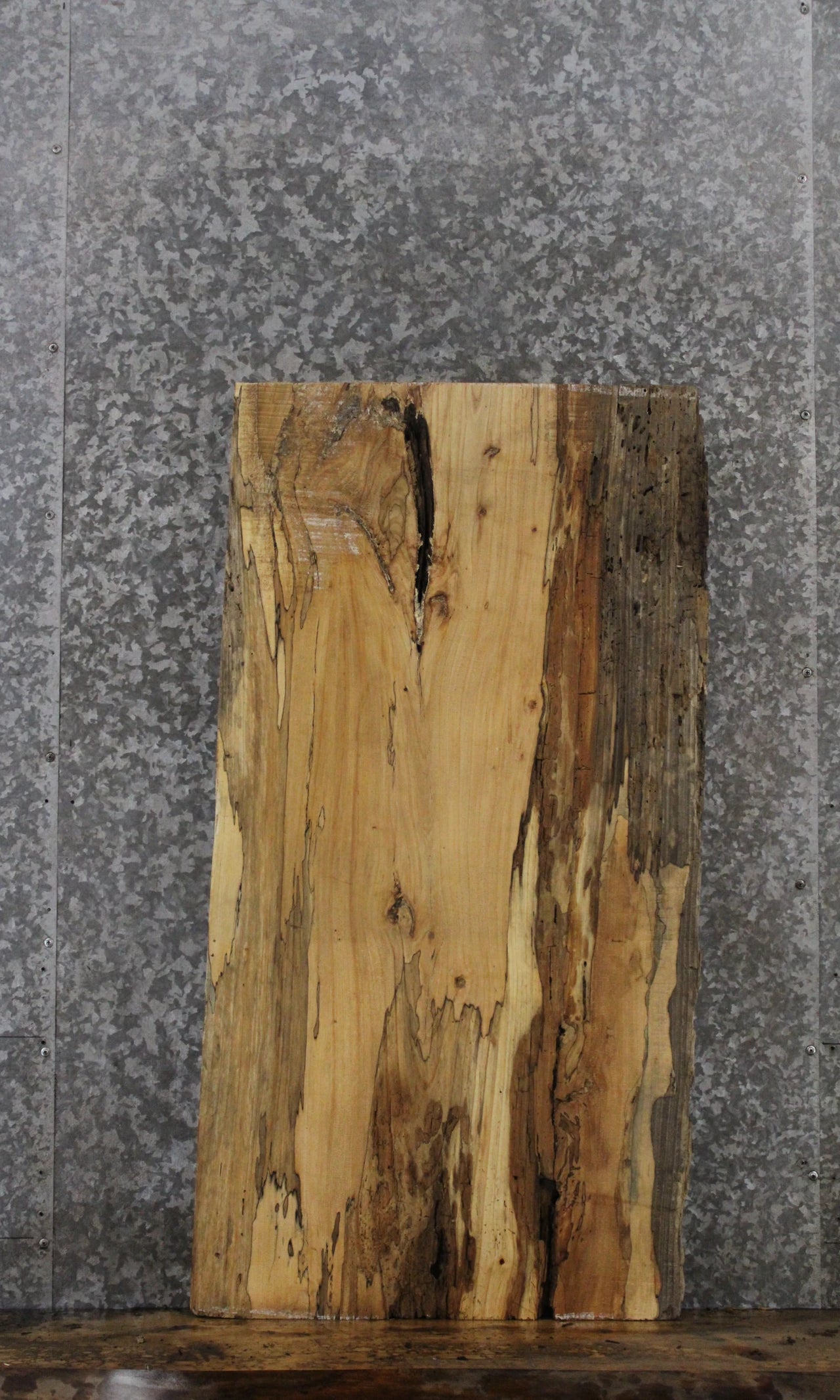 Live Edge Spalted Maple Side Table Top 752