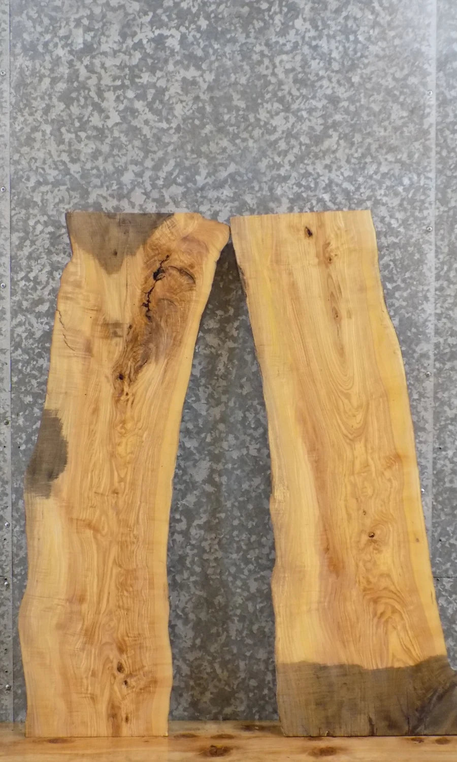 2- Rustic Live Edge Ash Epoxy Coffee Table Top Wood Slabs 753-754