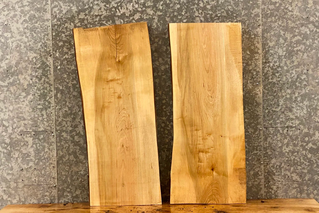 2- Live Edge Slabs, Maple Side Table Tops/Wall Shelves 773-774