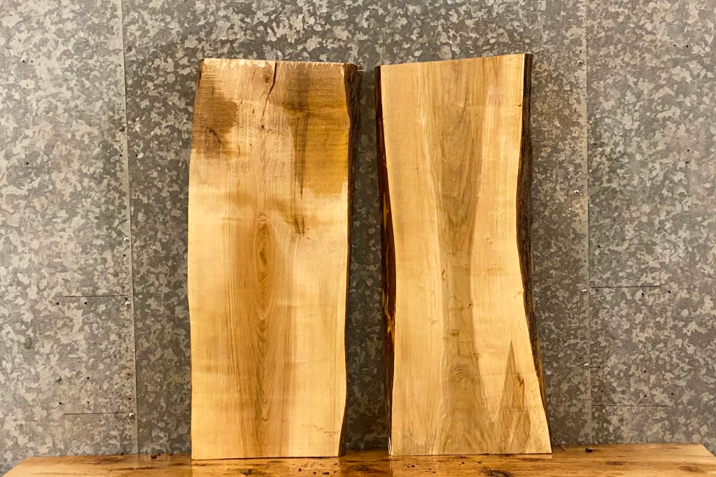 2- Live Edge Slabs, Maple Side Table Tops/Wall Shelves 773-774