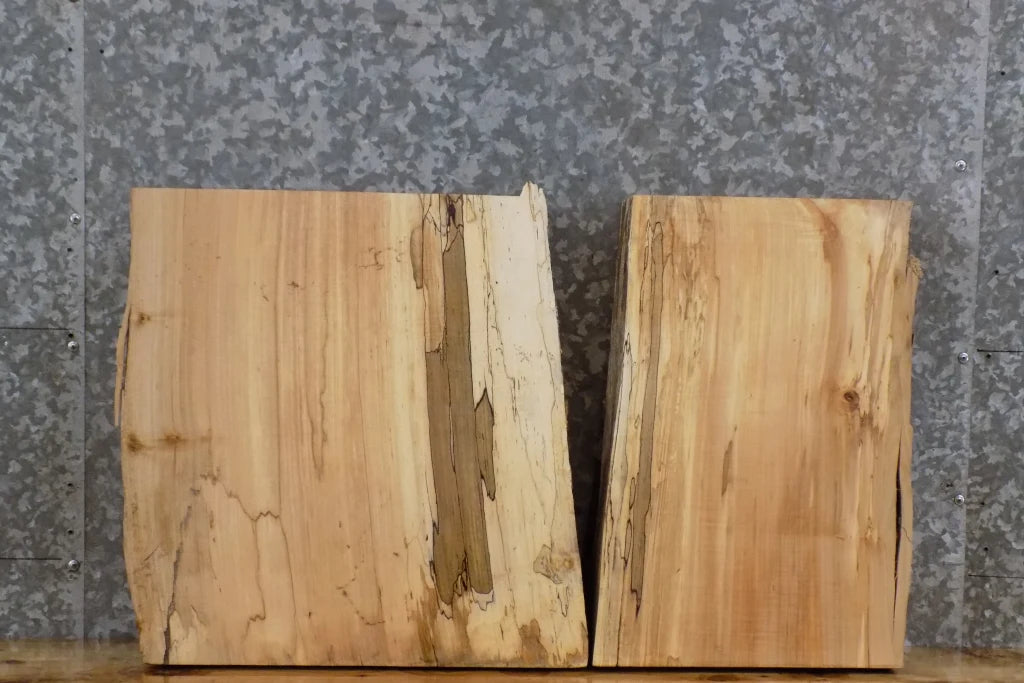 2- Natural Edge Spalted Maple End Tables/Charcuterie Board Slabs 7787-7788