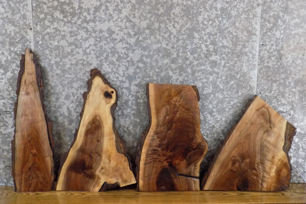4- Black Walnut Live Edge Craft Pack/DIY Charcuterie Boards 7880-7883
