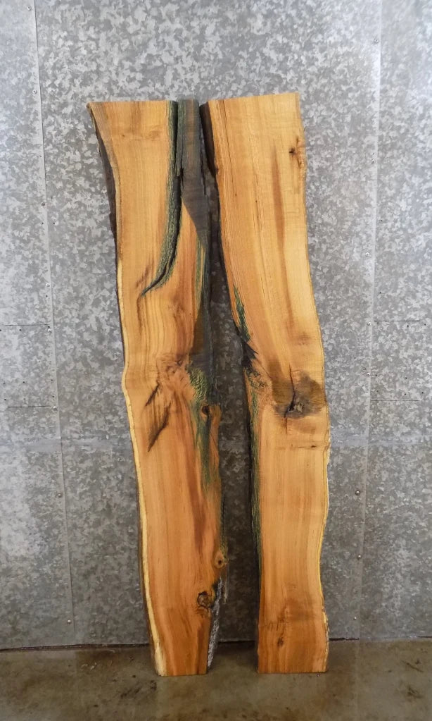 2- Live Edge Red Oak Bar Top, River Table Top Slabs, Epoxy Wood 79-80