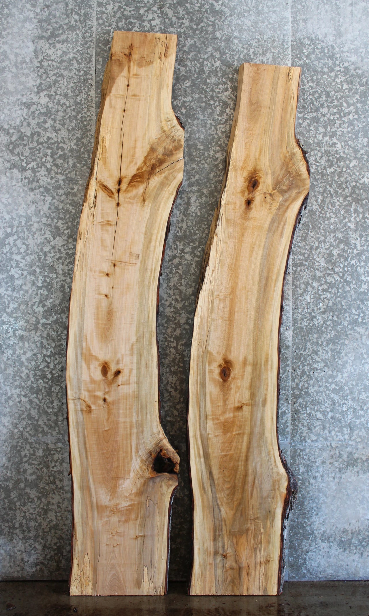 2- Live Edge Maple Slabs, Epoxy River Table Top Project Wood 797-798