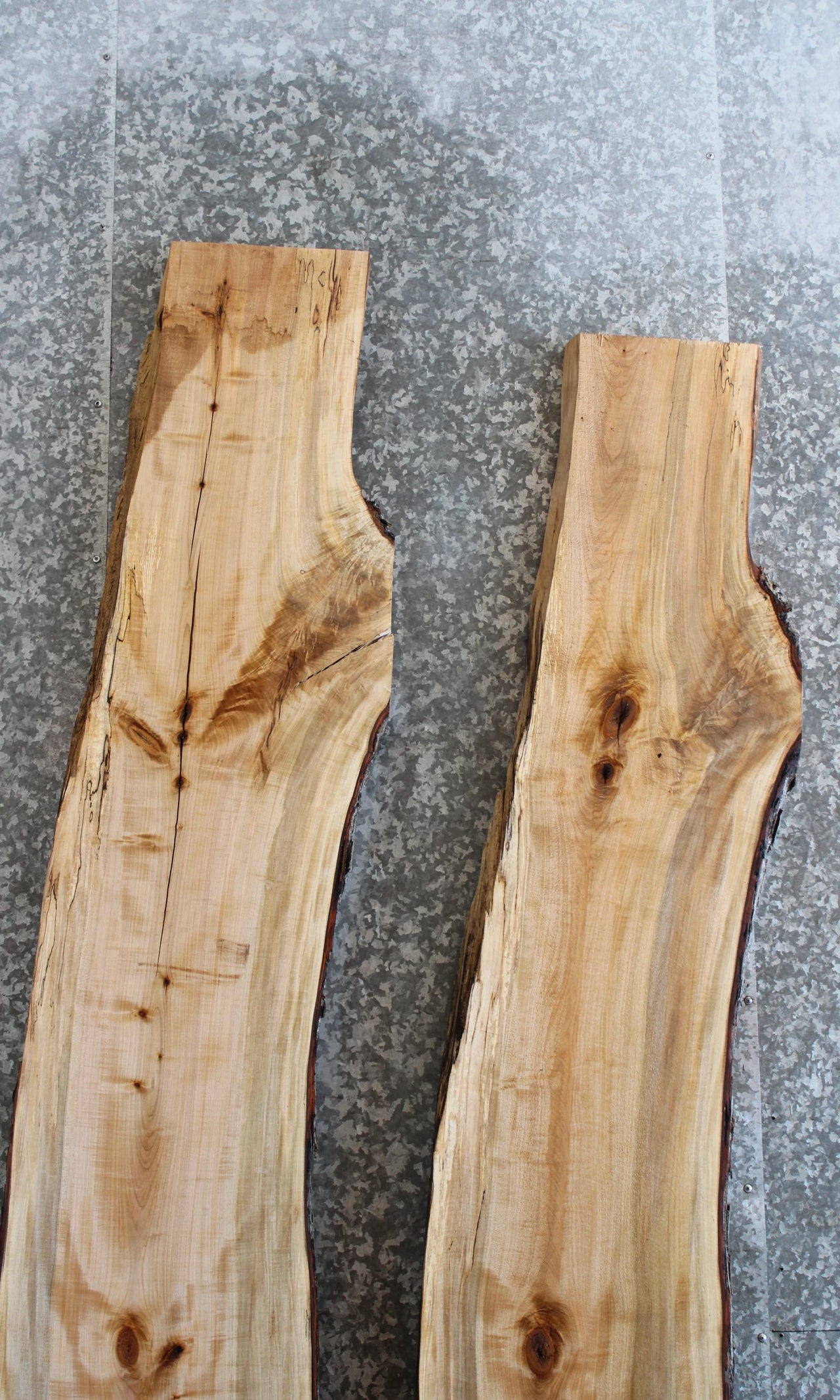 2- Live Edge Maple Slabs, Epoxy River Table Top Project Wood 797-798