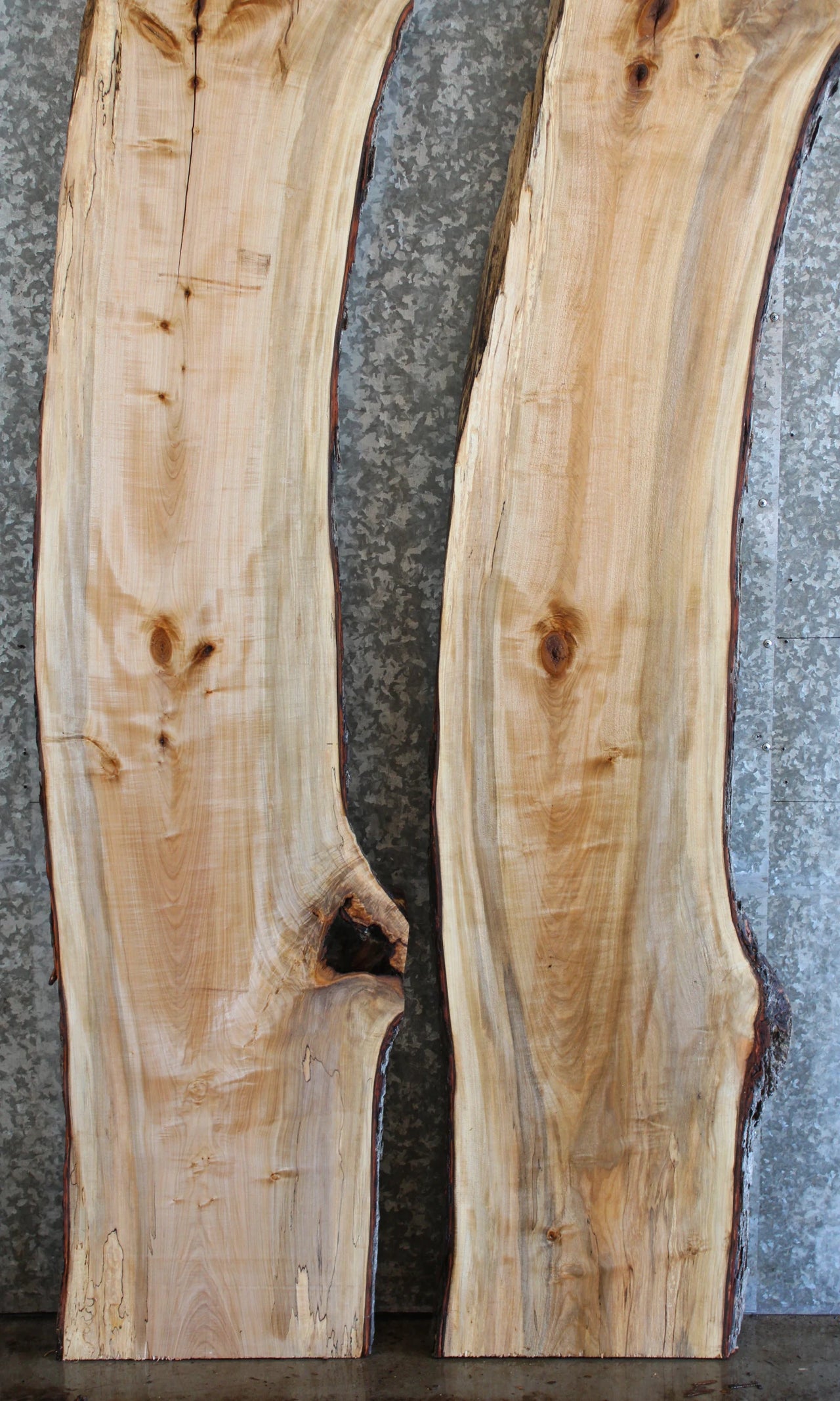 2- Live Edge Maple Slabs, Epoxy River Table Top Project Wood 797-798