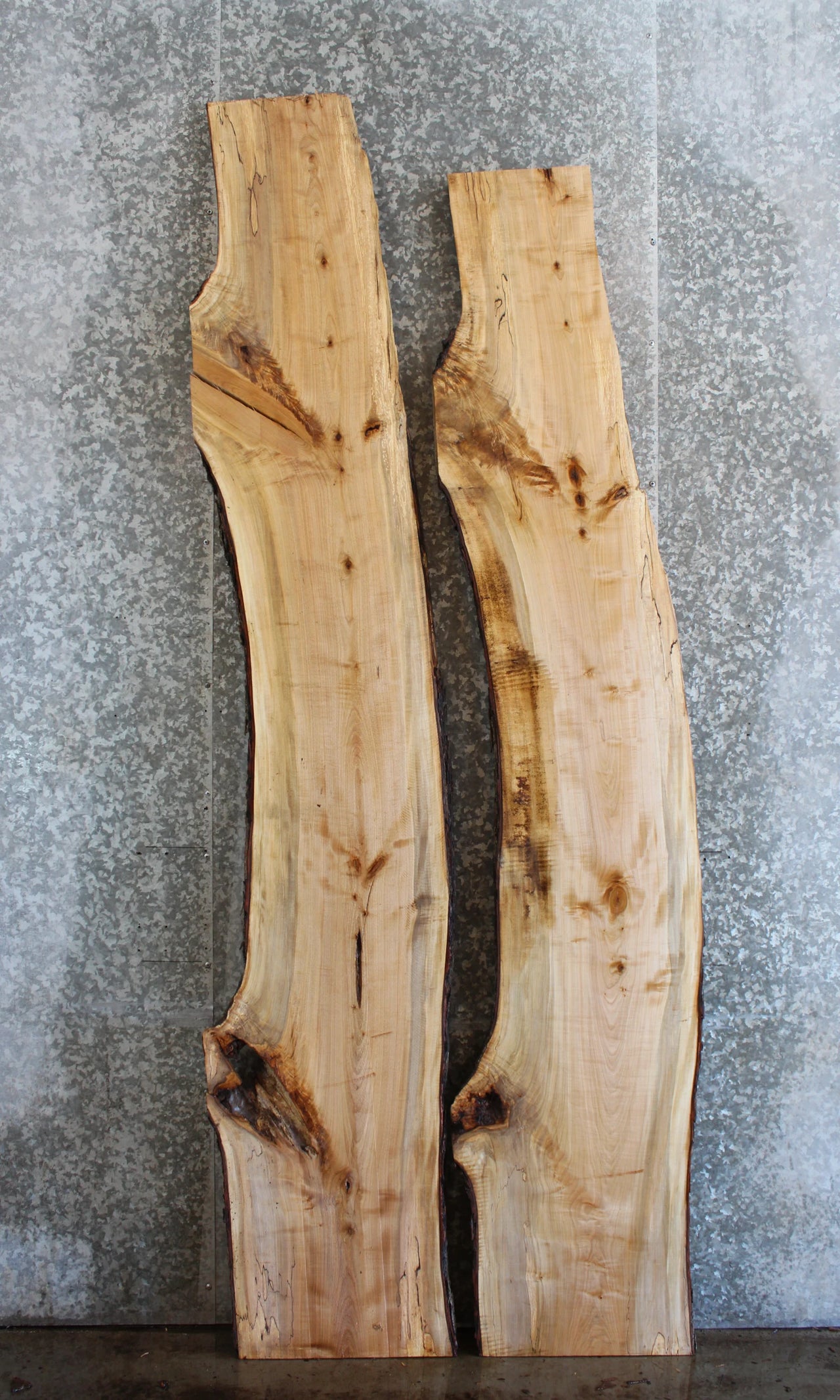 2- Live Edge Maple Slabs, Epoxy River Table Top Project Wood 797-798