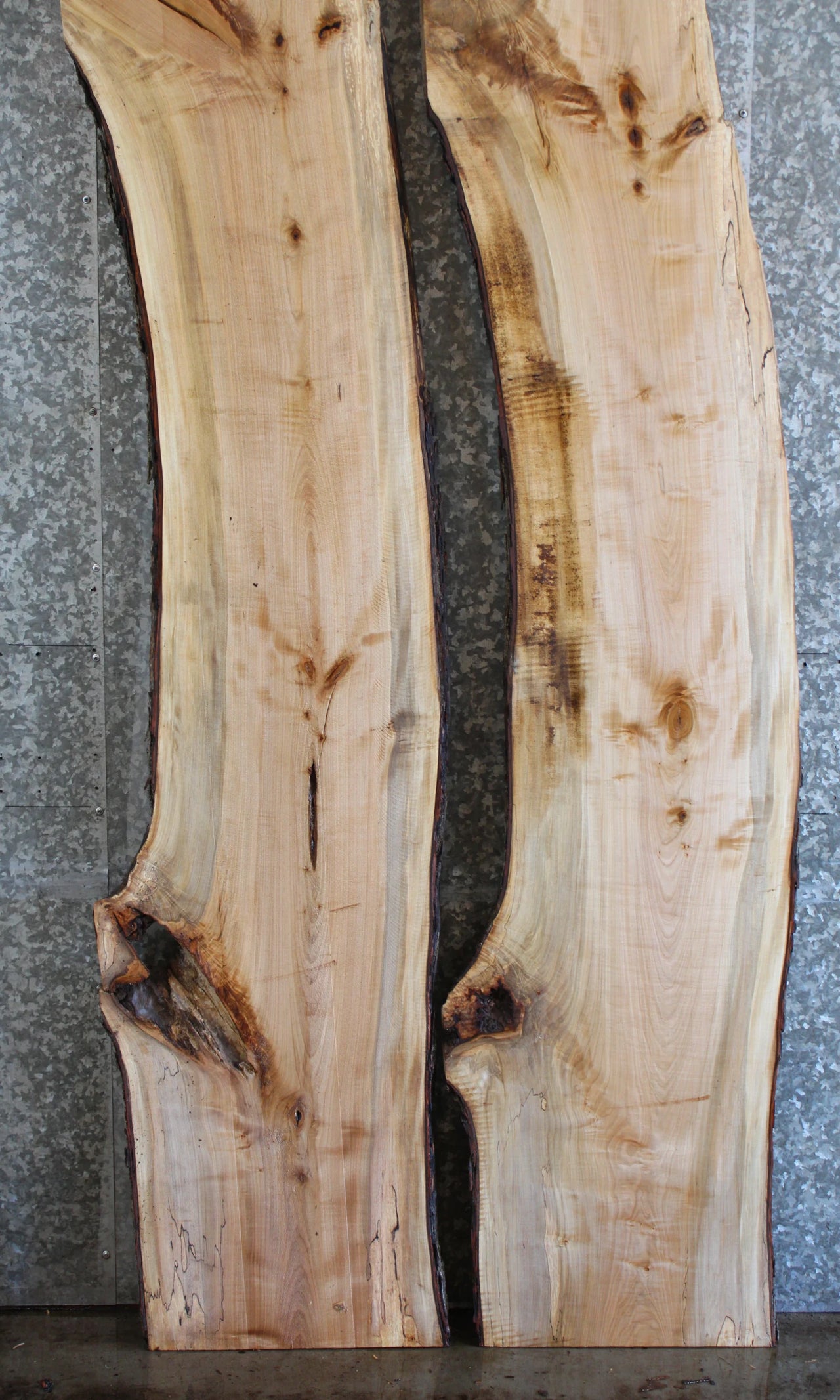 2- Live Edge Maple Slabs, Epoxy River Table Top Project Wood 797-798