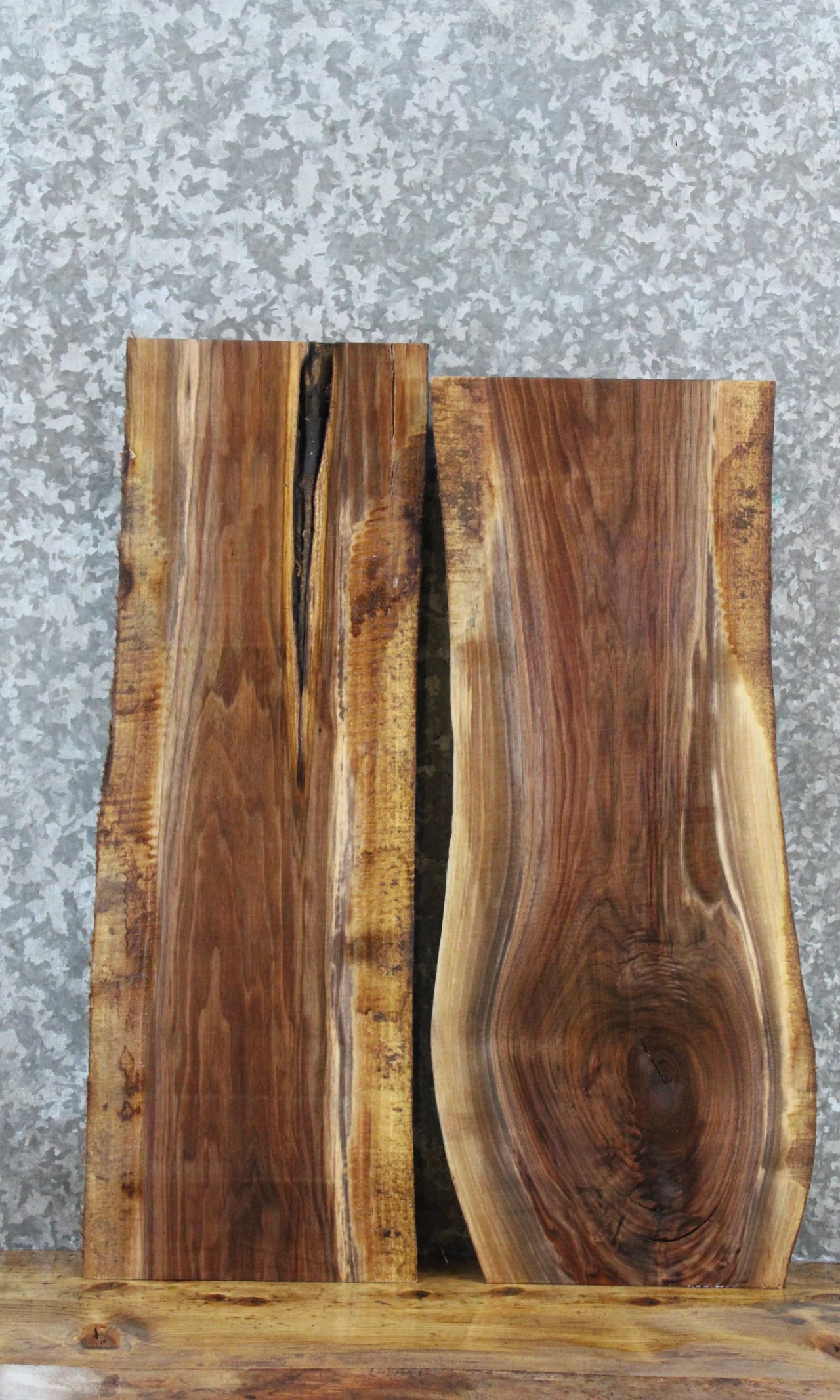 2- Live Edge Black Walnut Side/End Table Slabs 8159-8160