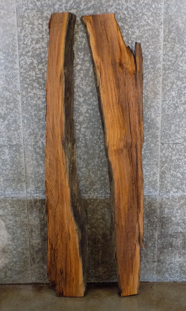 2- Live Edge Red Oak Epoxy Project/Split Board Slabs CLOSEOUT 816
