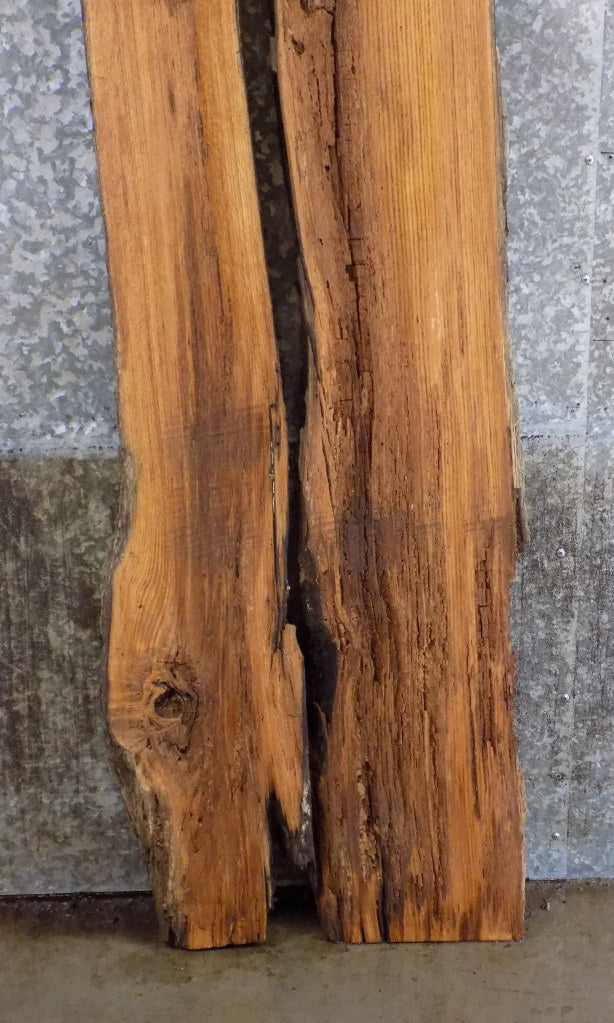 2- Live Edge Red Oak Epoxy Project/Split Slab Halves CLOSEOUT 817