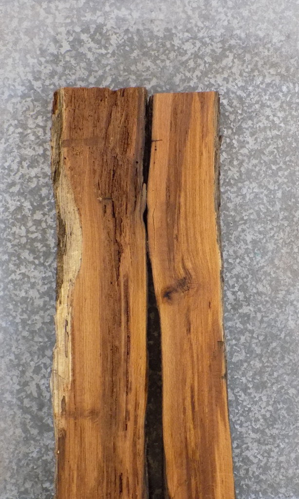 2- Live Edge Red Oak Epoxy Project/Split Slab Halves CLOSEOUT 817