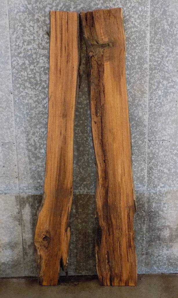 2- Live Edge Red Oak Epoxy Project/Split Slab Halves CLOSEOUT 817
