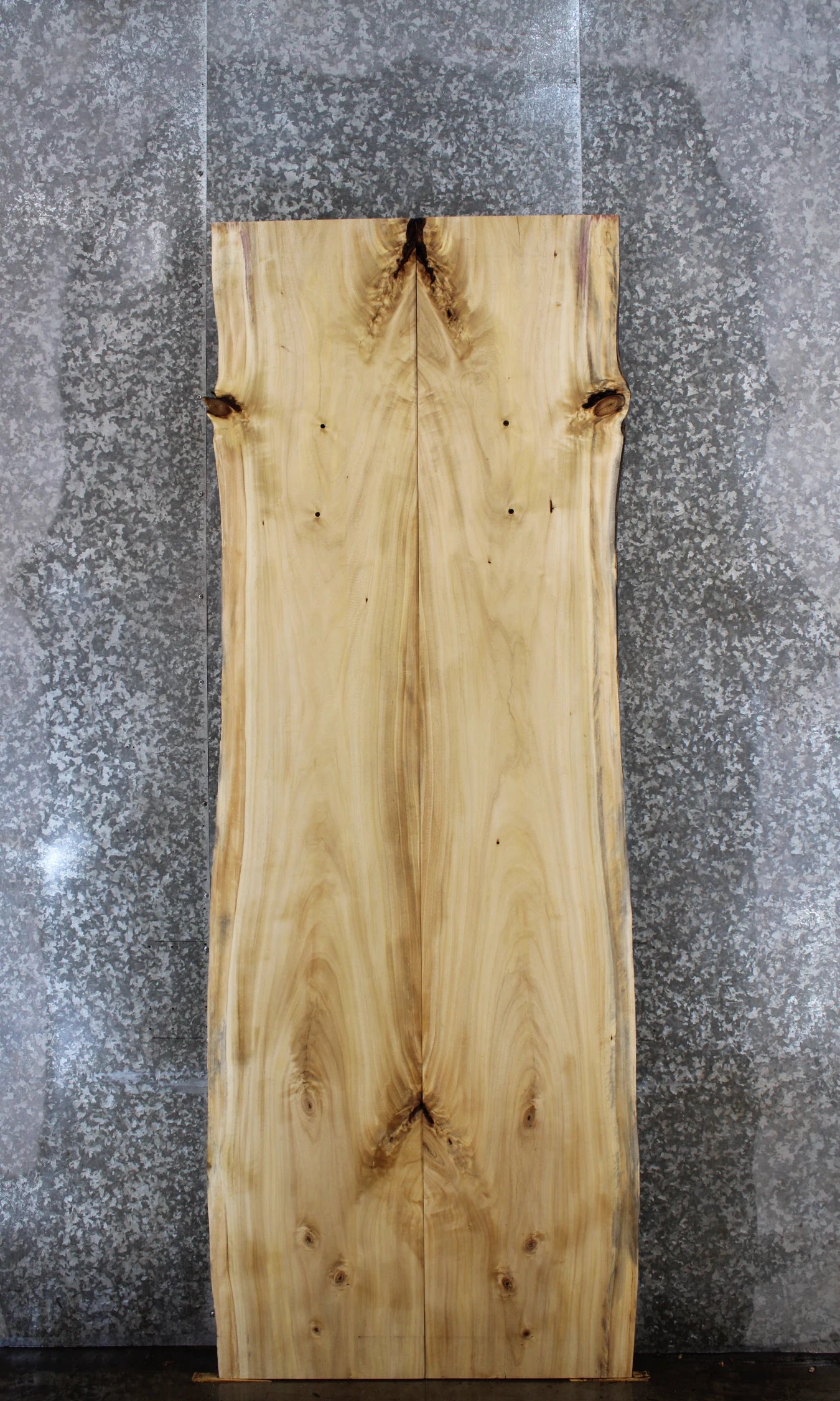 2- Natural Edge Maple Dining Table Top, Wood Live Edge Slabs 818-819