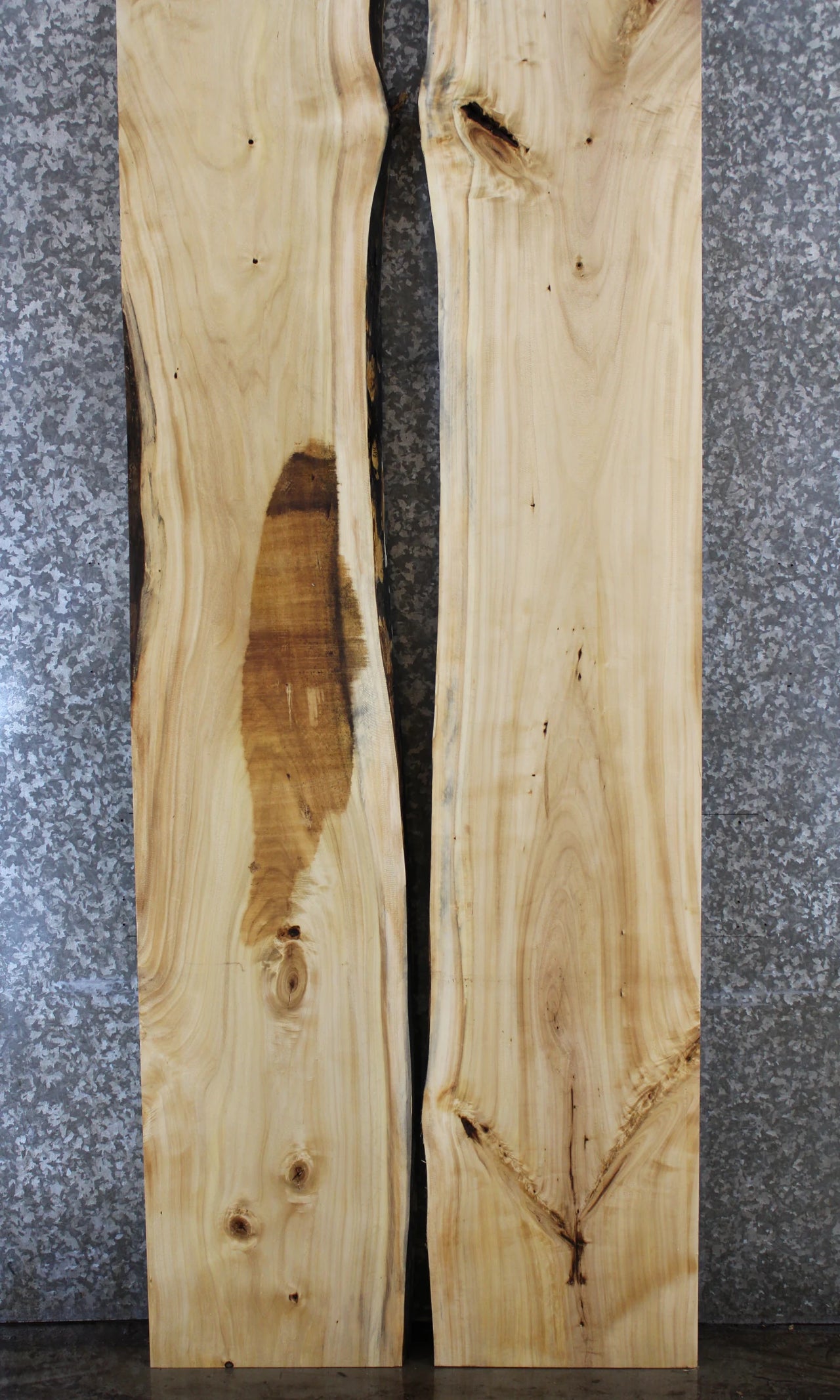 2- Natural Edge Maple Dining Table Top, Wood Live Edge Slabs 818-819