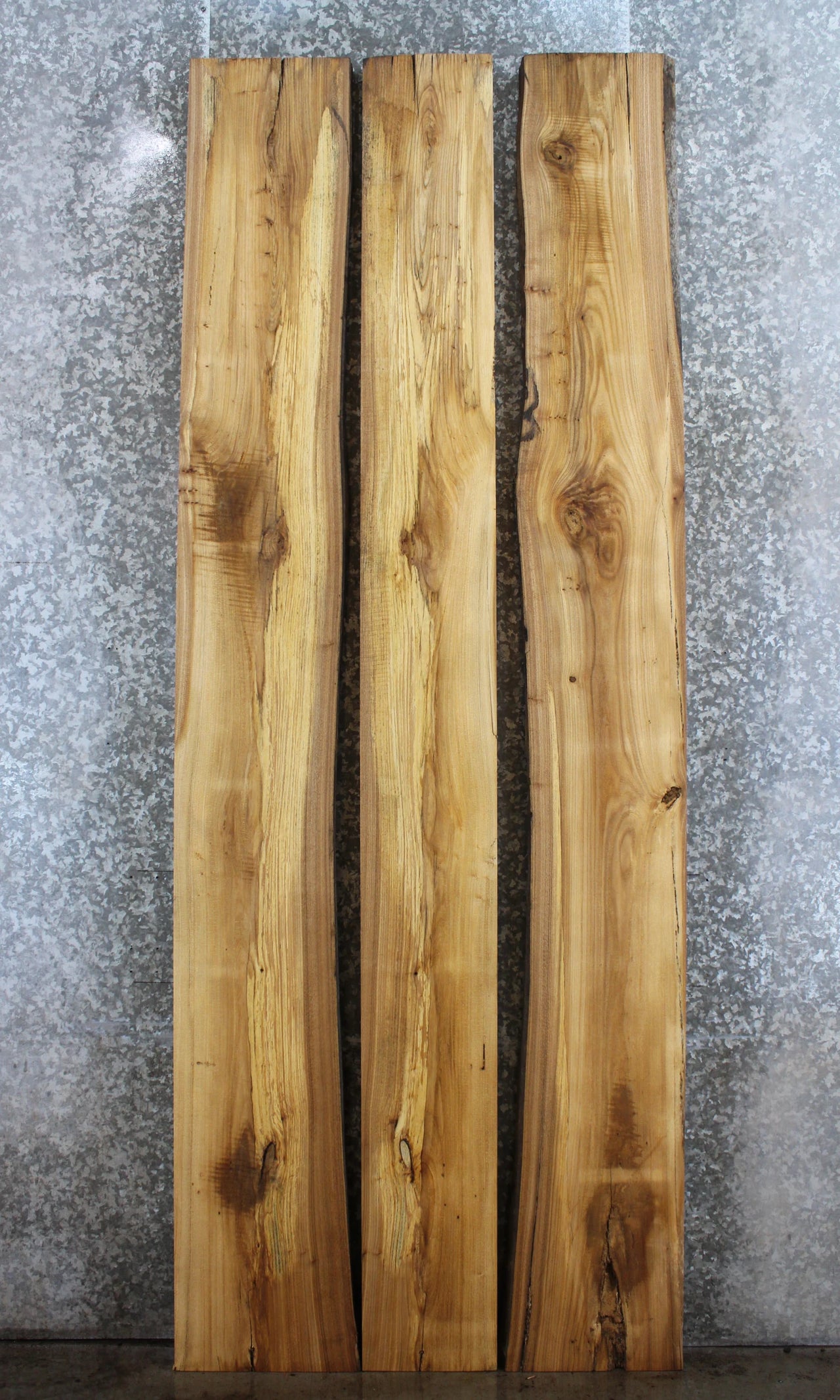 3- Live Edge Elm Conference/Dining Table Top Slabs, Solid Wood 820-822