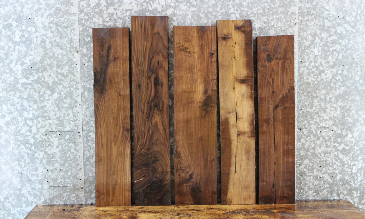 5- Salvaged Kiln Dried Black Walnut Craft Pack/DIY Lumber Boards 8227-8231