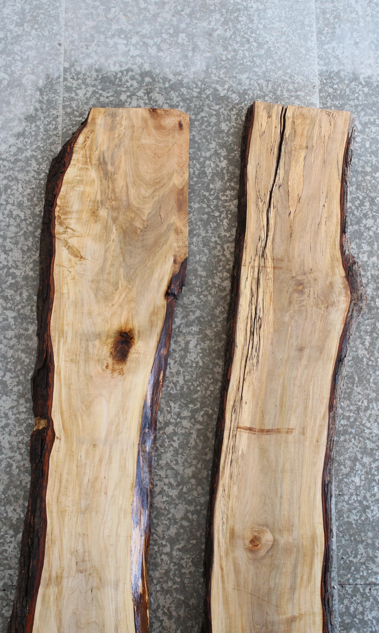 2- Maple Live Edge Slabs, Natural Edge Epoxy River Project Wood 823-824