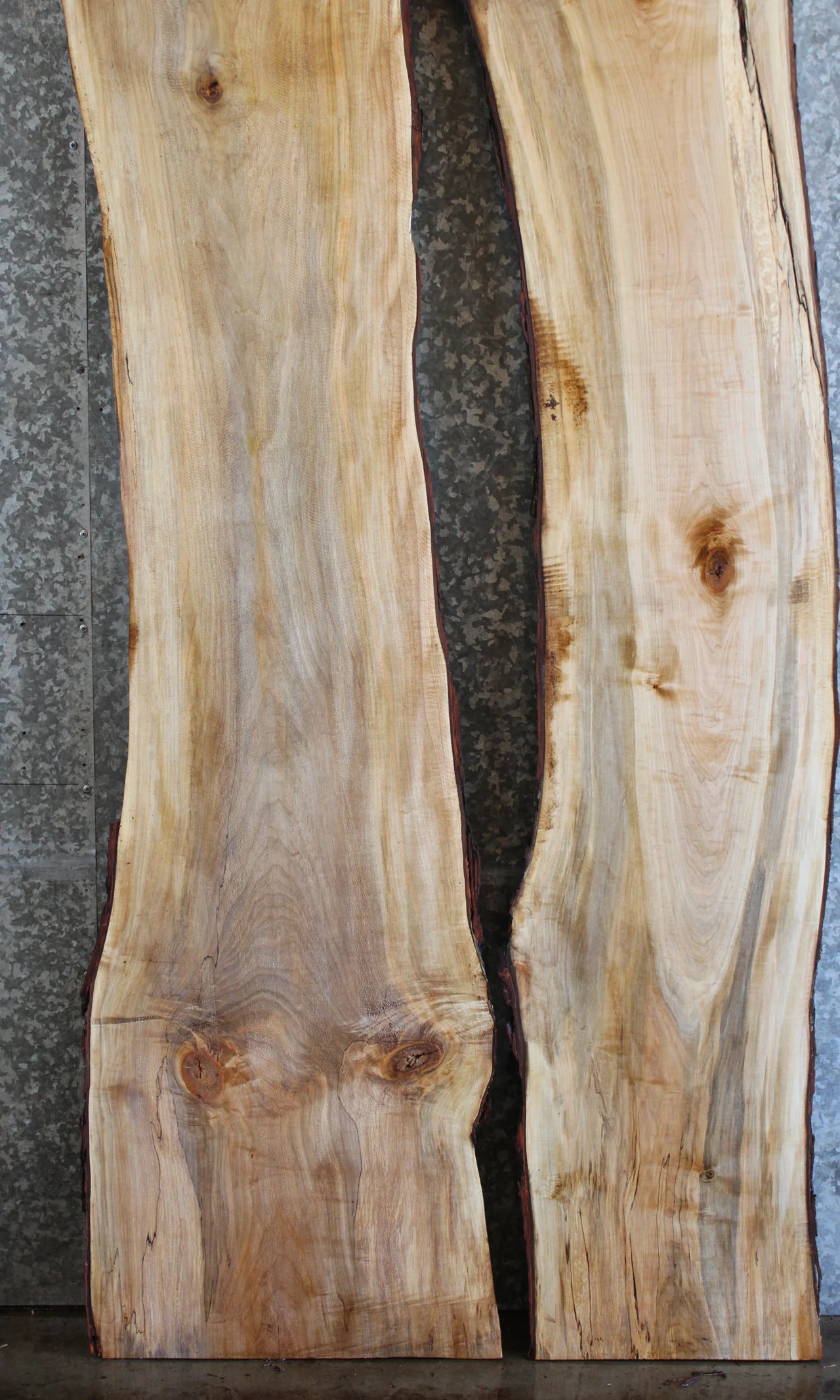 2- Maple Live Edge Slabs, Natural Edge Epoxy River Project Wood 823-824