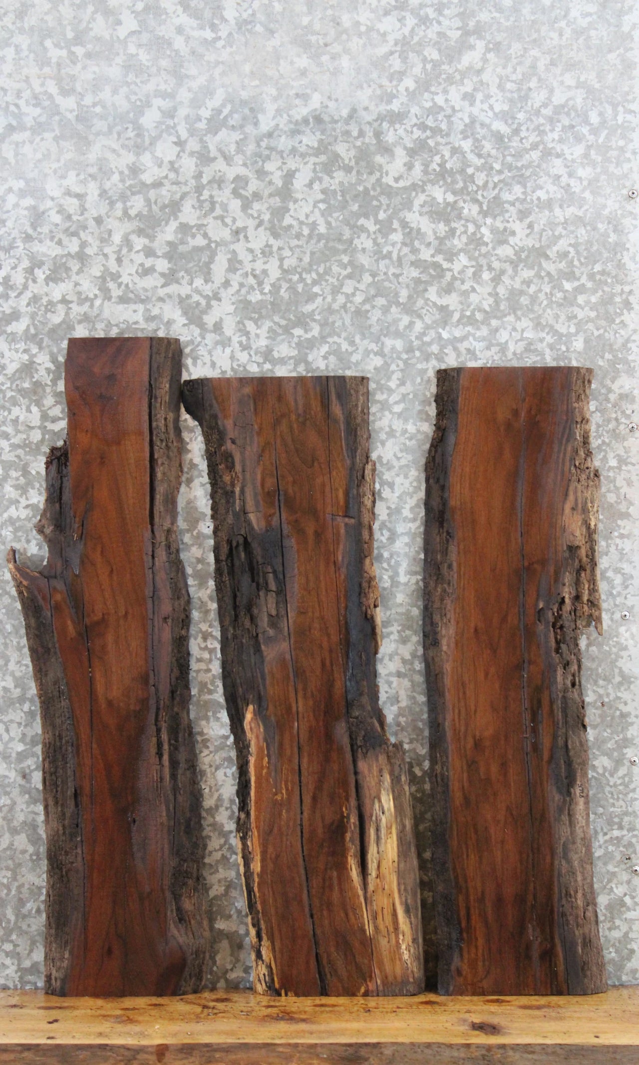 3- Live Edge Black Walnut Slabs, Charcuterie Boards, Wood 8263-8265