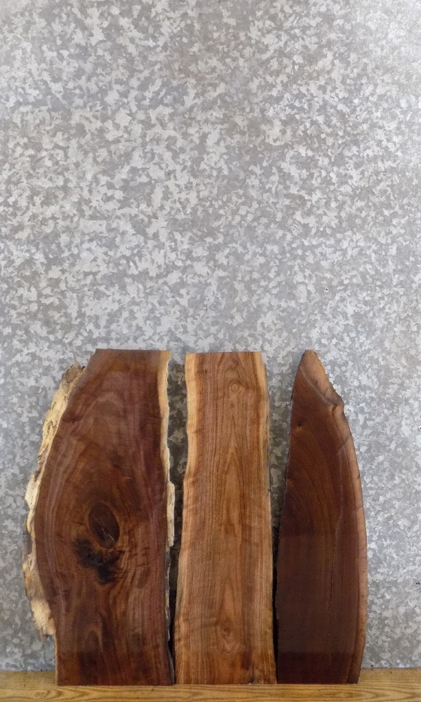 3- DIY Live Edge Black Walnut Charcuterie Boards/Craft Pack Slabs 8285-8287