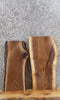 Thumbnail for 2- Live Edge Black Walnut Taxidermy Mount/Accent Table Top Slabs 8297-8298