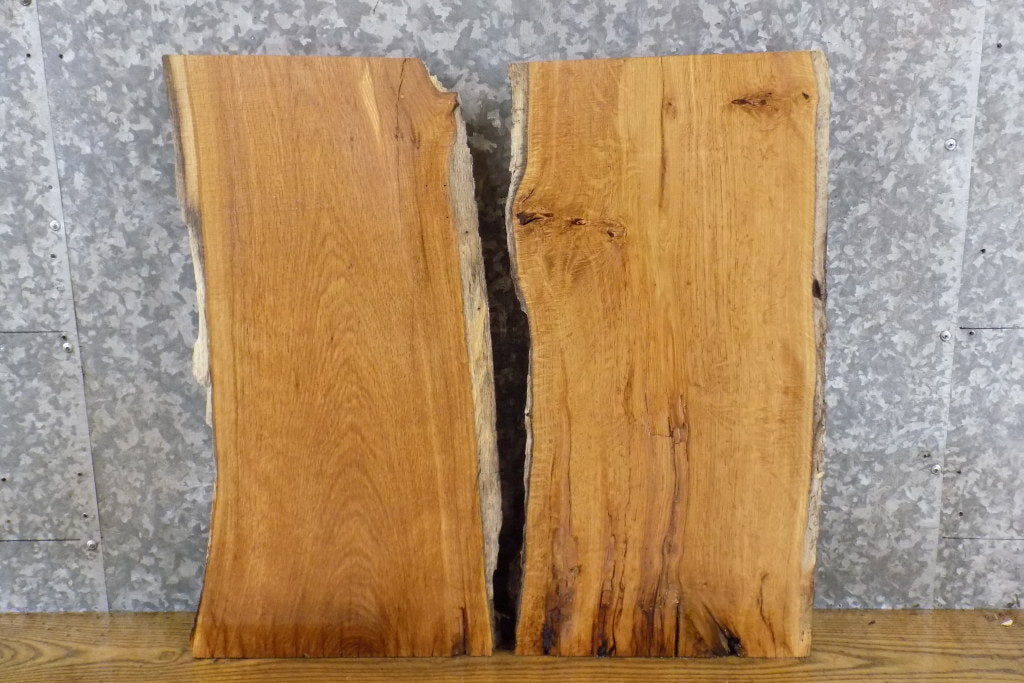 2- Live Edge White Oak DIY Charcuterie Boards/Craft Pack Slabs 831-832