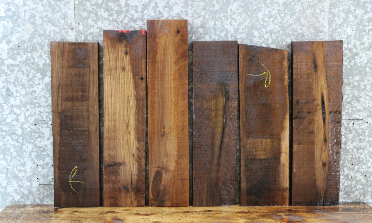 6- Salvaged Kiln Dried Black Walnut Craft Pack/DIY Lumber Boards 8324-8329
