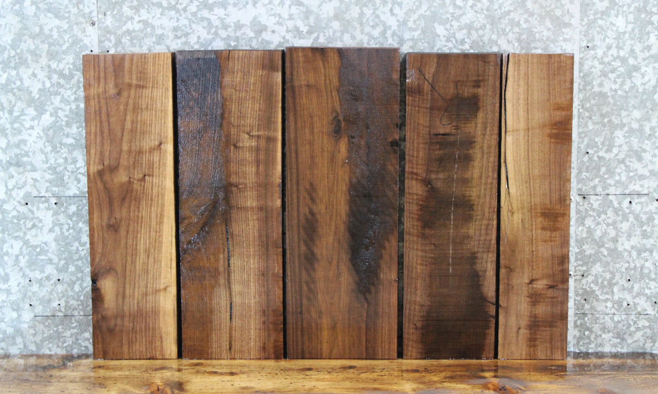 5- Salvaged Kiln Dried Black Walnut Craft Pack/DIY Lumber Boards 8345-8349