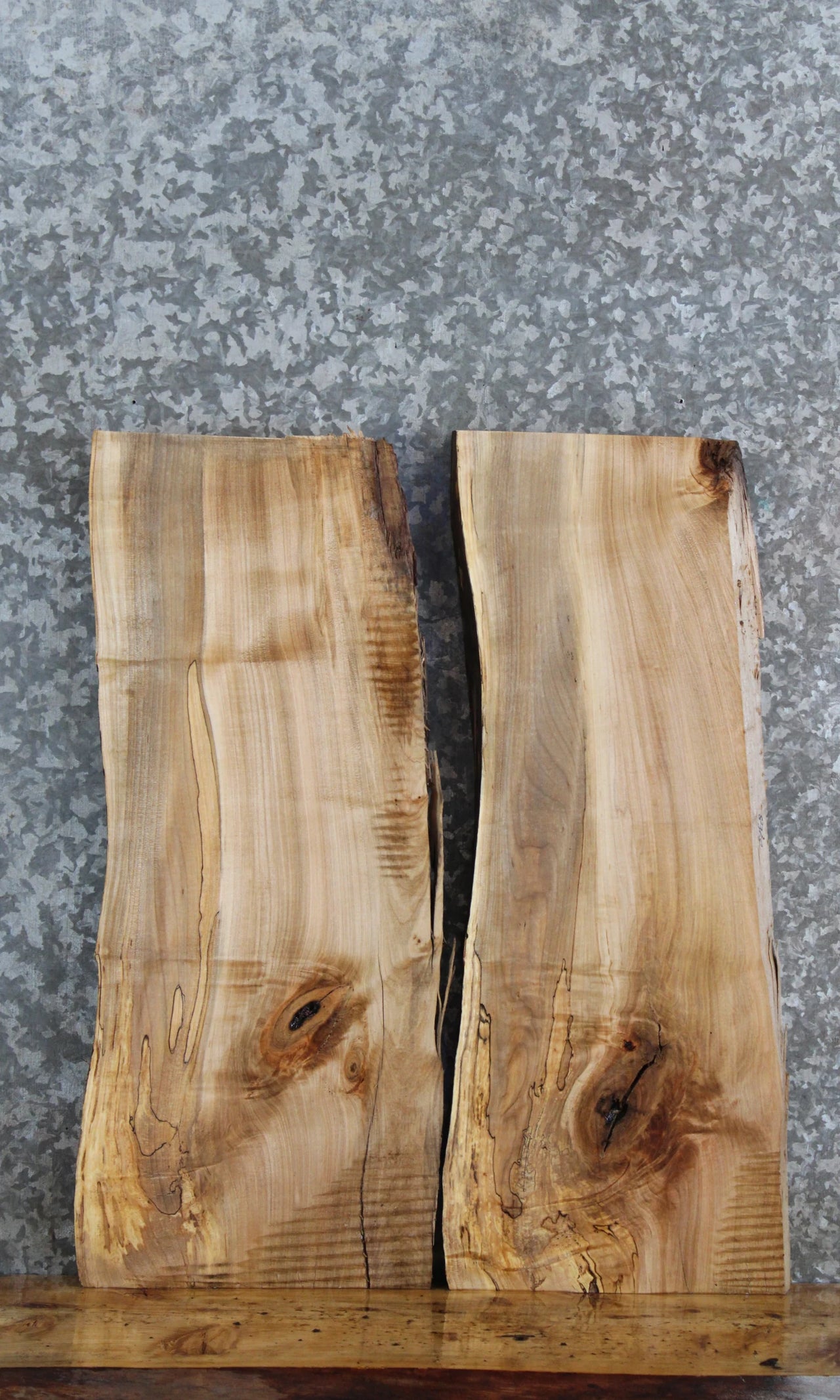 2- Live Edge Maple Slabs, Wood End Table Slabs, Charcuterie 8367-8368